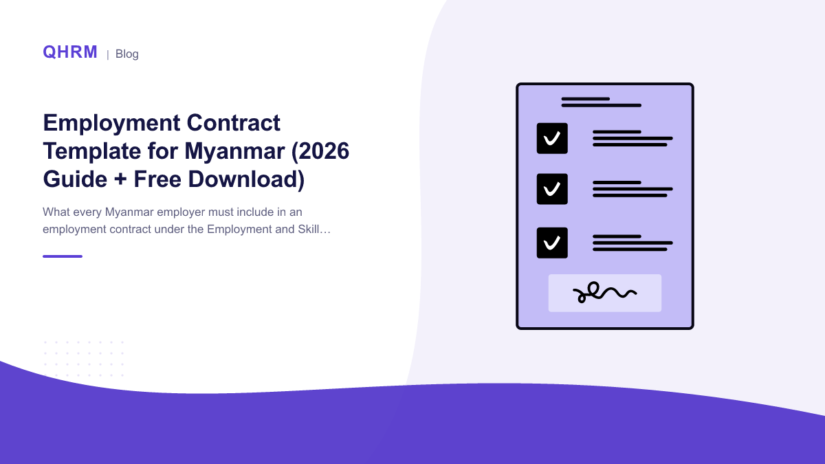 Employment Contract Template for Myanmar (2026 Guide + Free Download)