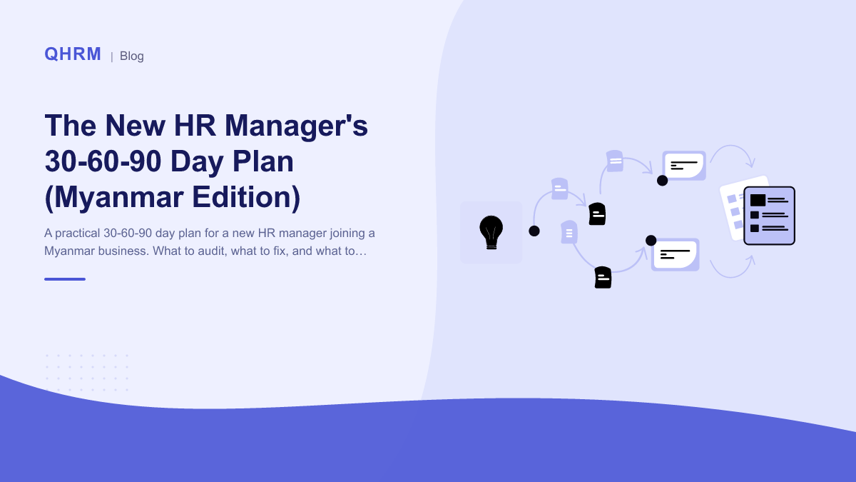 The New HR Manager's 30-60-90 Day Plan (Myanmar Edition)